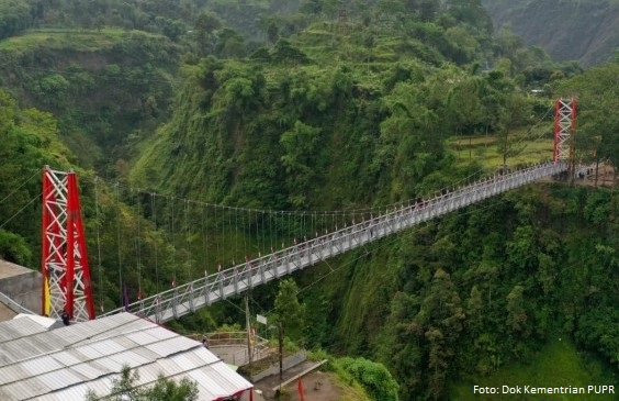 Jembatan Gantung Girpasang Sudah Beroperasi, Akses Ekonomi Dan Wisata Normal Kembali