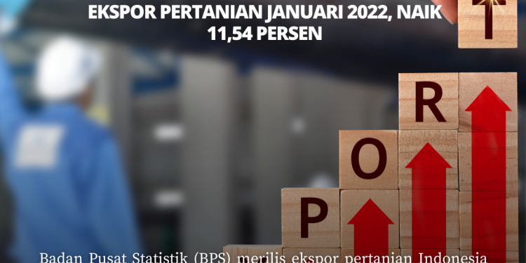 BPS: Ekspor Pertanian Januari 2022, Naik 11,54 Persen YoY
