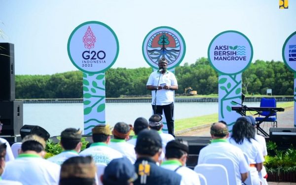 Dukung Penyelenggaraan KTT G20 di Bali, Kementerian PUPR Optimalkan Penggunaan Material Alami dalam Penataan Kawasan Mangrove Ngurah Rai