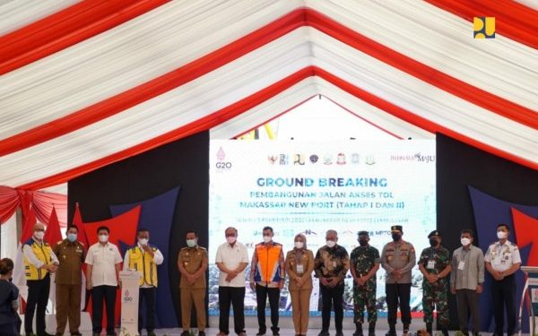 Percepat Pertumbuhan Ekonomi Kawasan Indonesia Timur, Jalan Akses Tol Makassar New Port Tahap I dan II Mulai Konstruksi