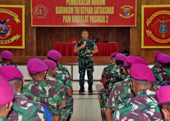Prajurit Satgasmar Pam Ambalat XXVIII Terima Pembekalan Hukum Humaniter