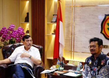 Menko Luhut Bahas Food Estate di Kementan, Minta PUPR Segera Bangun Irigasi dan Infrastruktur Lainya